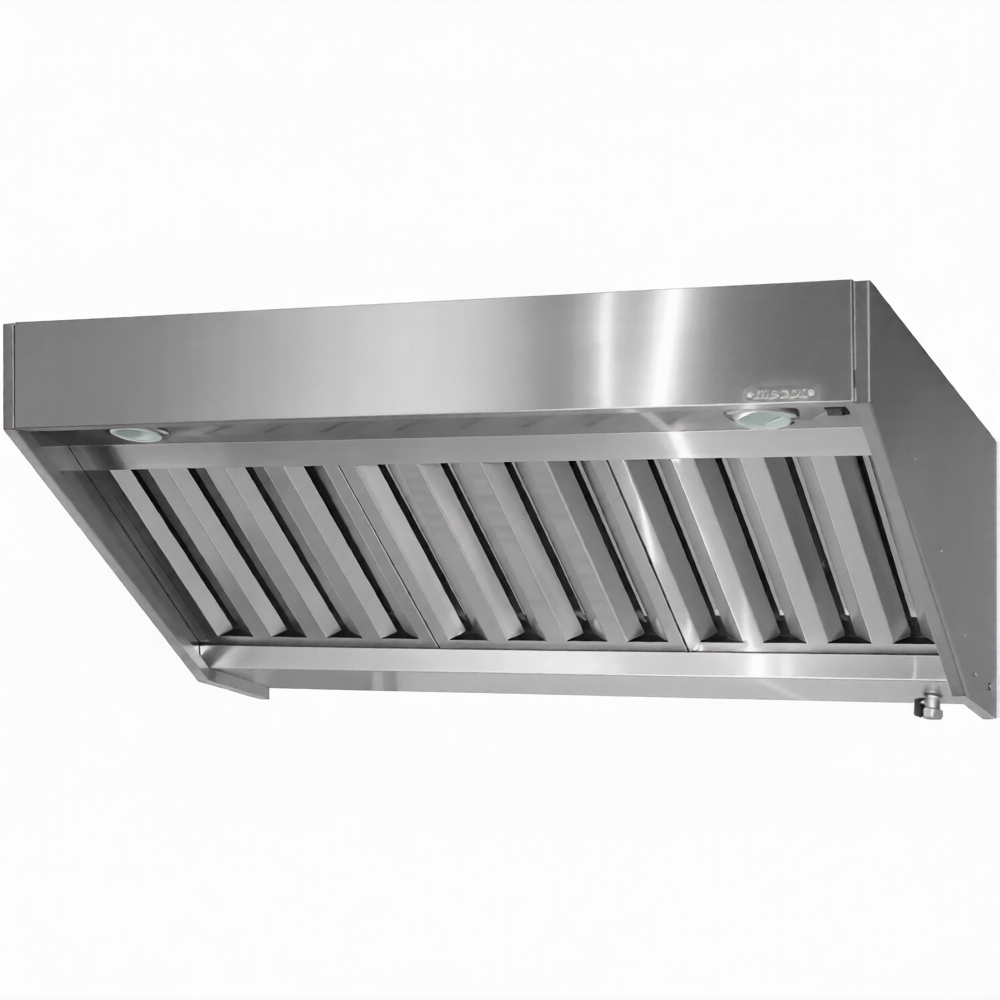 Зонт вытяжной полуоткрытый ЗВПб 400х600х1000 «Base» пристенный (к-т светильников)