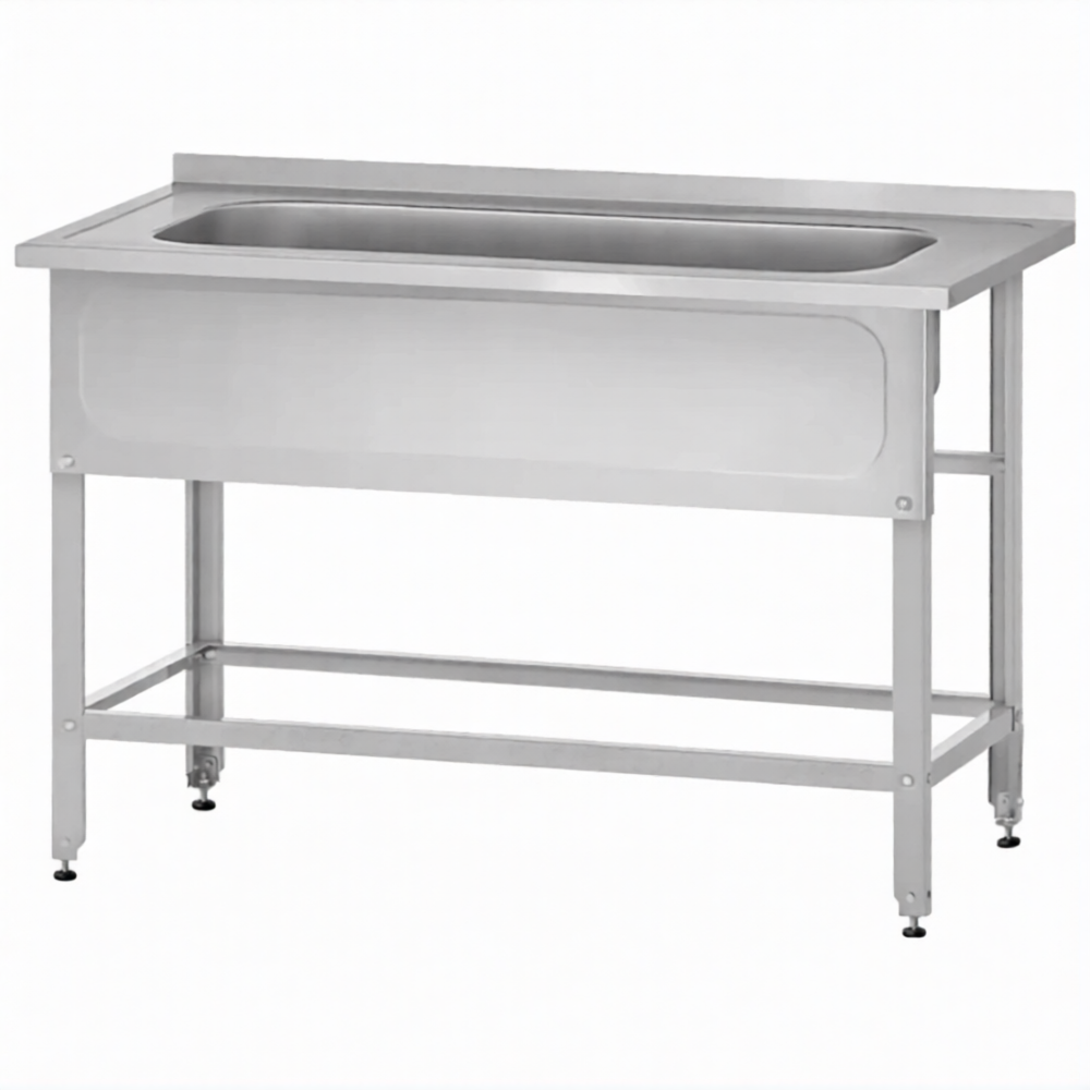 Ванна котломойка ВМЦн 860х1200х600  1 м/о 380х960х510, борт, экран (ножка угл.)