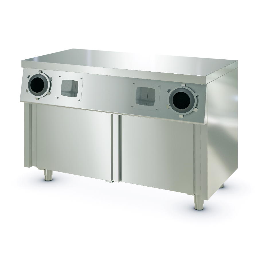 СТОЛ-ТУМБА с диспенсерами для стаканов СТД-2/1200-2 купе (294971)