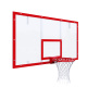 Щит баскетбольный игровой 1800х1050 оргстекло 10мм на раме(красная разметка)