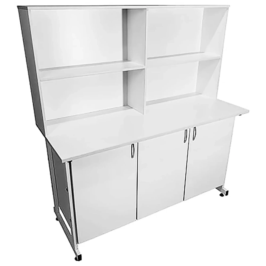 Стол-тумба лабораторная СТл 18.009 с надстройкой (белый)