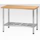 Стол кондитерский СПРн 860х1200х800 «Norma Inox» бук/40 (полка-решетка; ножка проф., тр. 40)