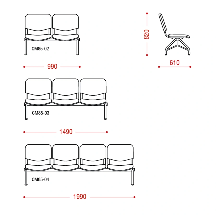 Многоместная секция Дали (модель CМ 85)