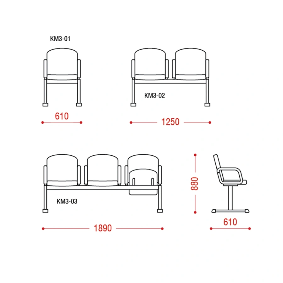 Многоместная секция Камилла (модель КМ 3)