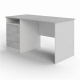 Стол рабочий СрТ-11 (1200х600х750) с тумбой (корпус ЛДСП белый, столешница ЛДСП дуб канадский)