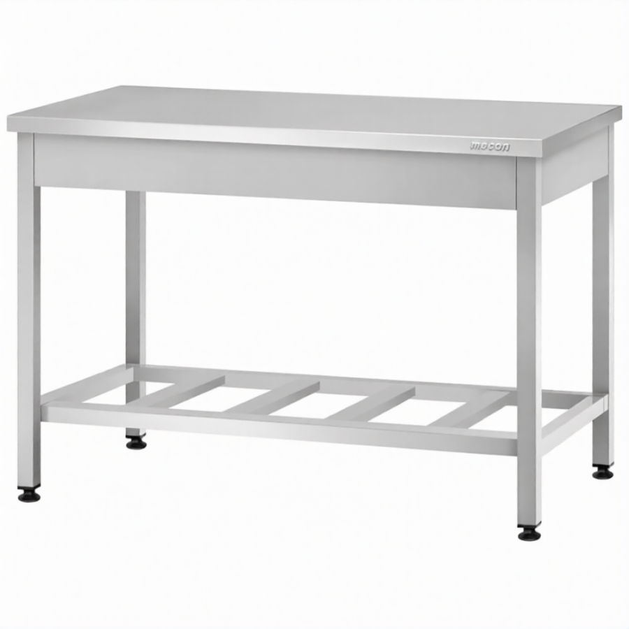 Стол производственный СПРп - 860х1500х600 «Profi Inox» (полка-решетка)