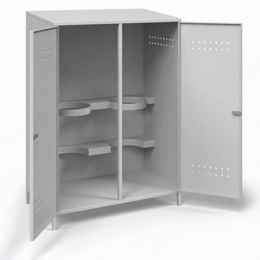 Шкаф для 2-х пропановых баллонов ШГБП сварной, усиленный - 1.2 мм